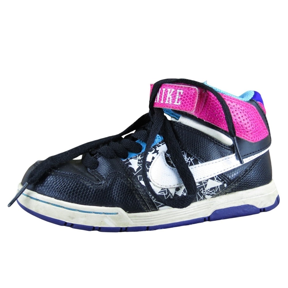 Nike Girls Sneaker Mogan Mid 2 Sz‎ T 12.5 Medium Black Synthetic Lace Up